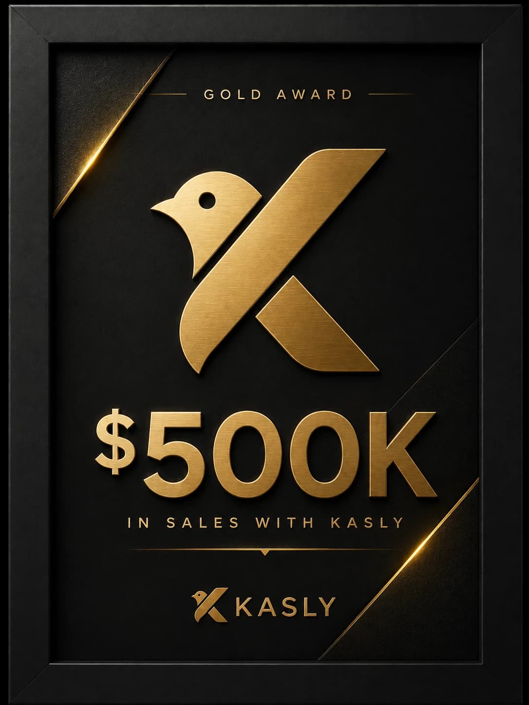 Placa 500k facturados — Kasly